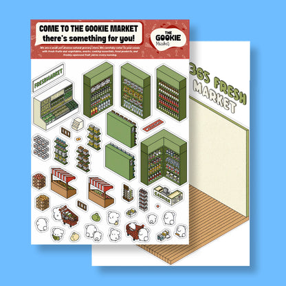Market İzometrik sticker