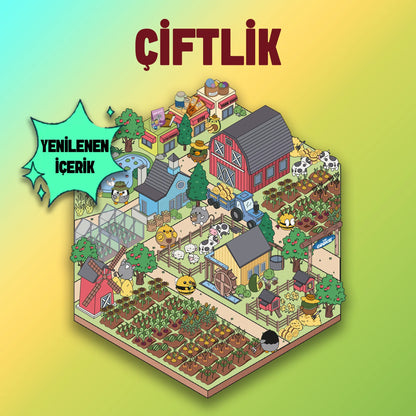 Çiftlik İzometrik Sticker