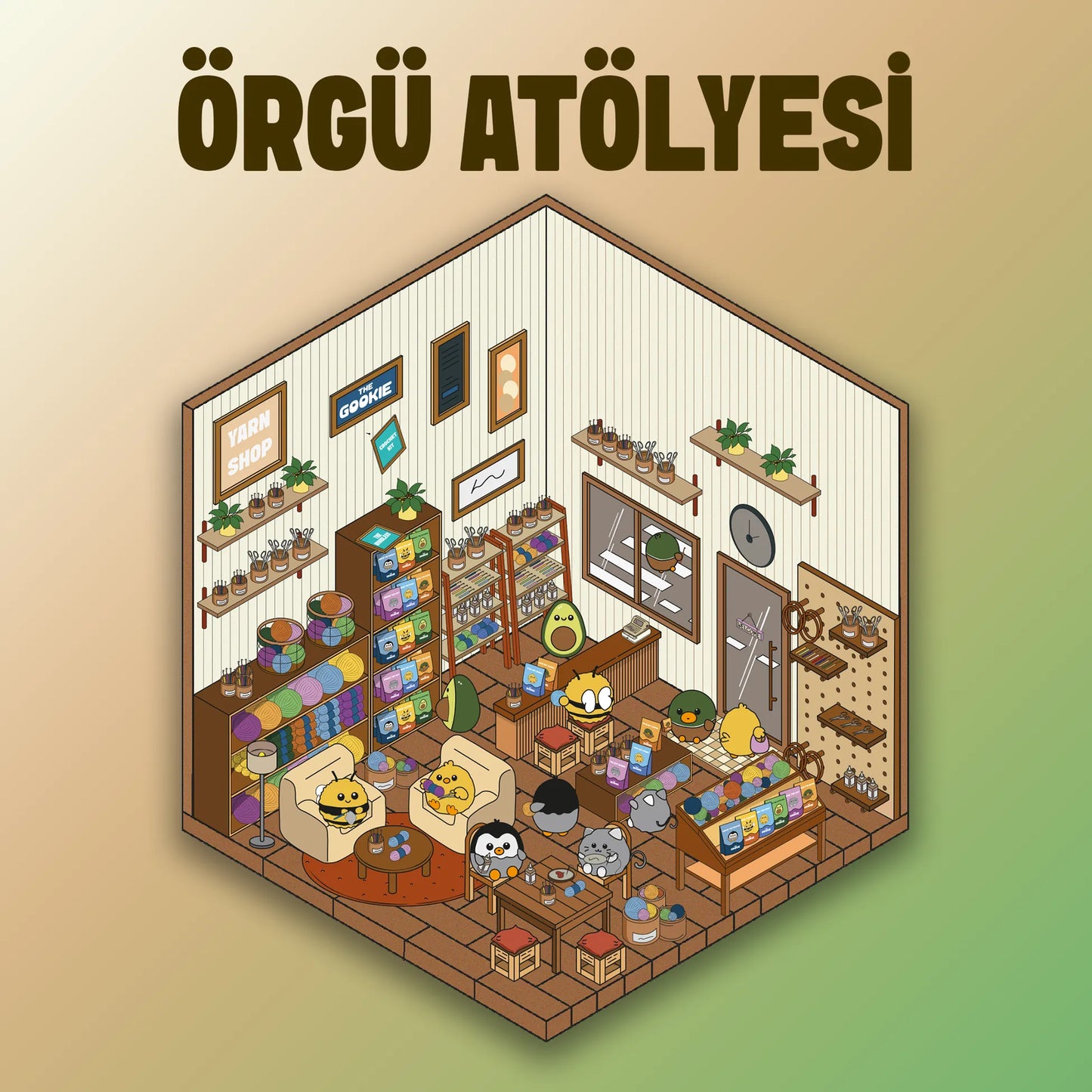 Örgü Atolyesi İzometrik Sticker