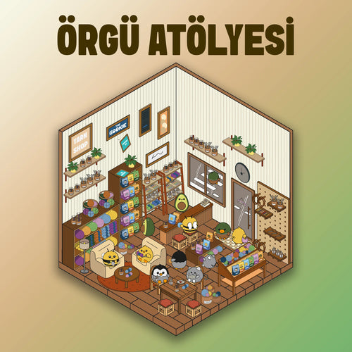 Örgü Atolyesi İzometrik Sticker