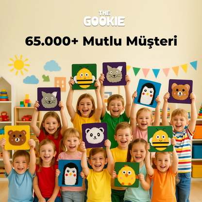 Çocuklar Için Kedi Penguen Keçe Örgü Seti