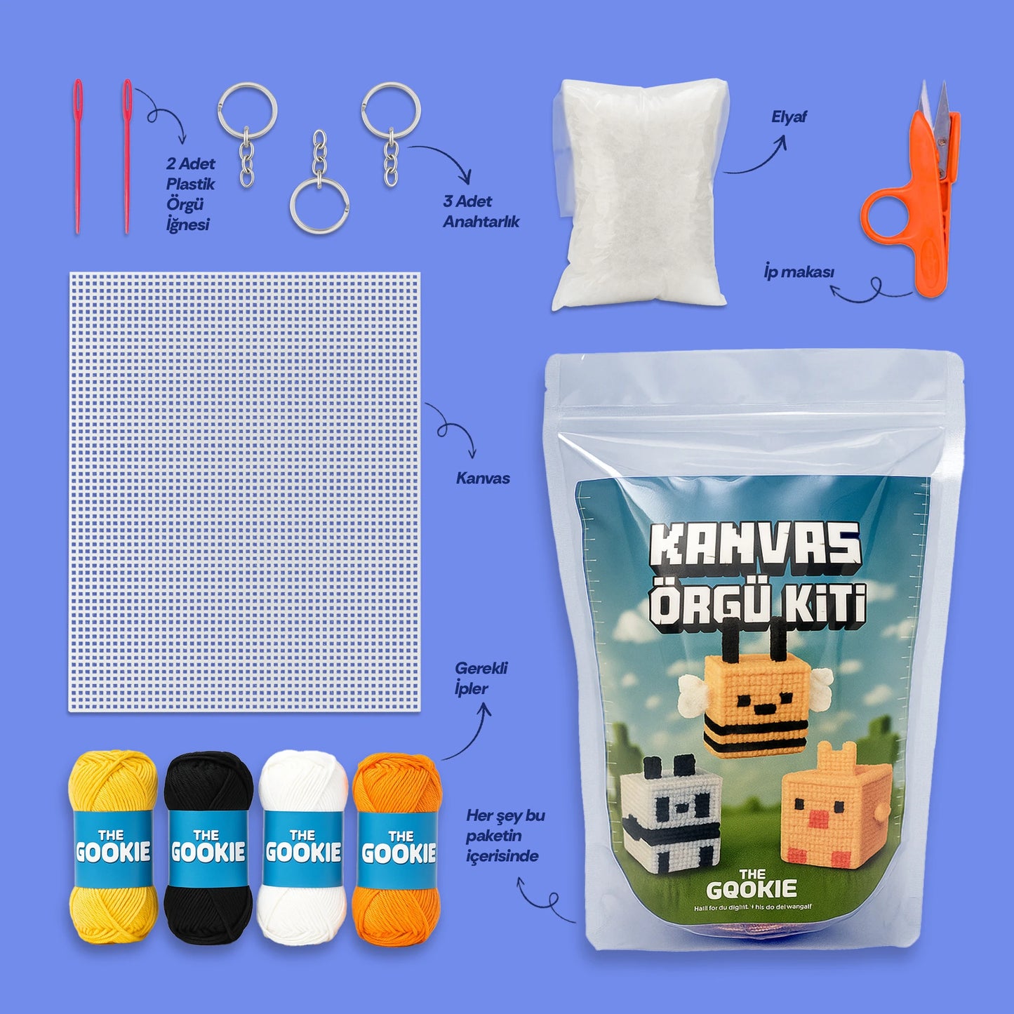 Kanvas Örgü Kiti