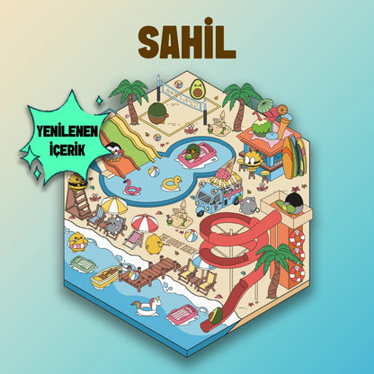 Sahil İzometrik Sticker